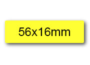 wereinaristea EtichetteAutoadesive 56x16mm(16x56) Carta GIALLO, adesivo permanente, su foglietti da cm 15,2x12,5. 9 etichette per foglietto.