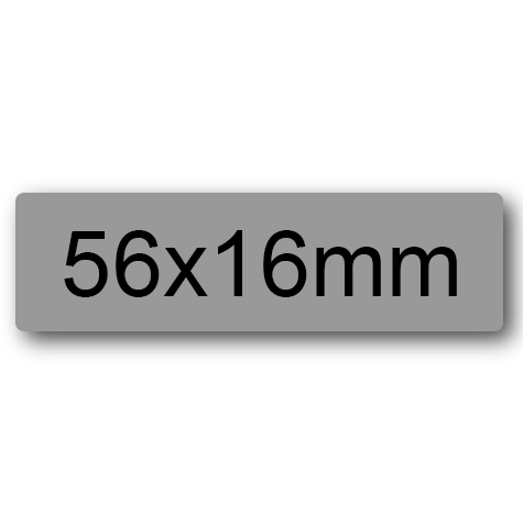 wereinaristea EtichetteAutoadesive 56x16mm(16x56) Carta GRIGIO, adesivo permanente, su foglietti da cm 15,2x12,5. 9 etichette per foglietto.