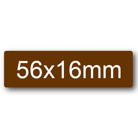 wereinaristea EtichetteAutoadesive 56x16mm(16x56) Carta MARRONE, adesivo permanente, su foglietti da cm 15,2x12,5. 9 etichette per foglietto.