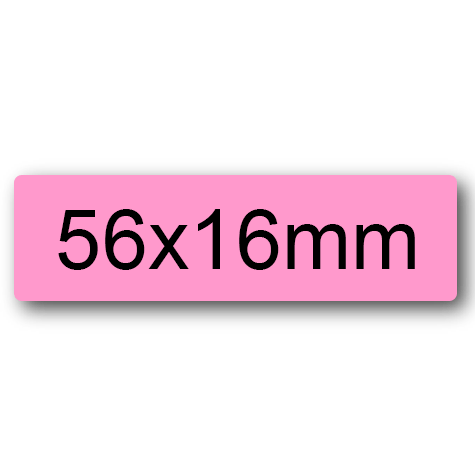 wereinaristea EtichetteAutoadesive 56x16mm(16x56) Carta ROSA, adesivo permanente, su foglietti da cm 15,2x12,5. 9 etichette per foglietto.
