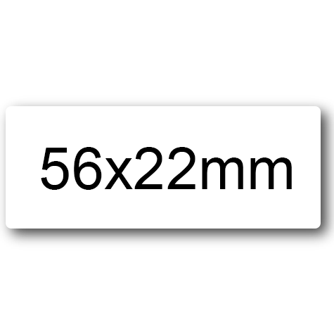 wereinaristea EtichetteAutoadesive 56x22mm(22x56) Carta BIANCO, adesivo RIMOVIBILE, su foglietti da cm 15,2x12,5. 12 etichette per foglietto.
