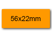 wereinaristea EtichetteAutoadesive 56x22mm(22x56) Carta ARANCIONE adesivo permanente, su foglietti da cm 15,2x12,5. 12 etichette per foglietto sog10039ar