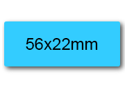 wereinaristea EtichetteAutoadesive 56x22mm(22x56) Carta AZZURRO adesivo permanente, su foglietti da cm 15,2x12,5. 12 etichette per foglietto SOG10039BL