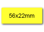 wereinaristea EtichetteAutoadesive 56x22mm(22x56) Carta GIALLO, adesivo permanente, su foglietti da cm 15,2x12,5. 9 etichette per foglietto.