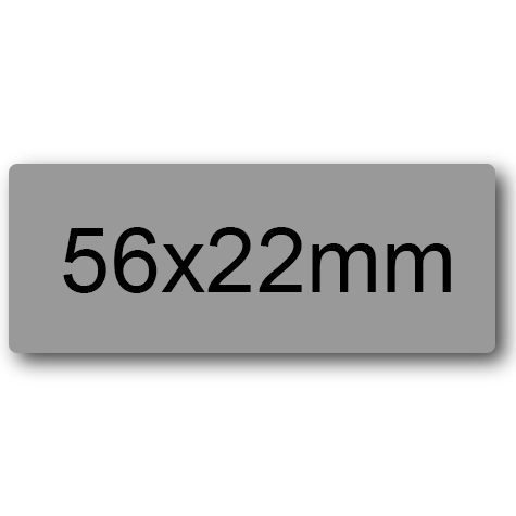 wereinaristea EtichetteAutoadesive 56x22mm(22x56) Carta GRIGIO, adesivo permanente, su foglietti da cm 15,2x12,5. 12 etichette per foglietto.