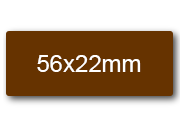 wereinaristea EtichetteAutoadesive 56x22mm(22x56) Carta MARRONE adesivo permanente, su foglietti da cm 15,2x12,5. 12 etichette per foglietto sog10039ma