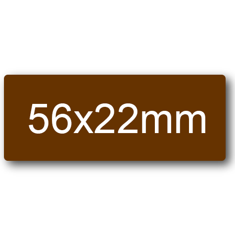 wereinaristea EtichetteAutoadesive 56x22mm(22x56) Carta MARRONE adesivo permanente, su foglietti da cm 15,2x12,5. 12 etichette per foglietto.