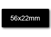 wereinaristea EtichetteAutoadesive 56x22mm(22x56) Carta NERO adesivo permanente, su foglietti da cm 15,2x12,5. 12 etichette per foglietto sog10039ne