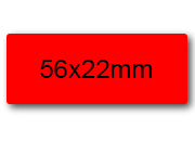 wereinaristea EtichetteAutoadesive 56x22mm(22x56) Carta ROSSO, adesivo permanente, su foglietti da cm 15,2x12,5. 9 etichette per foglietto.