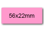 wereinaristea EtichetteAutoadesive 56x22mm(22x56) Carta ROSA, adesivo permanente, su foglietti da cm 15,2x12,5. 12 etichette per foglietto sog10039rs