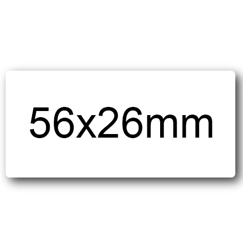 wereinaristea EtichetteAutoadesive 56x26mm(26x56) Carta BIANCO, adesivo RIMOVIBILE, su foglietti da cm 15,2x12,5. 10 etichette per foglietto.