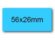wereinaristea EtichetteAutoadesive 56x26mm(26x56) Carta AZZURRO, adesivo permanente, su foglietti da cm 15,2x12,5. 10 etichette per foglietto sog10040az