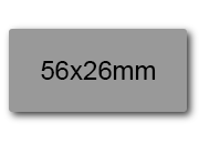 wereinaristea EtichetteAutoadesive 56x26mm(26x56) Carta GRIGIO, adesivo permanente, su foglietti da cm 15,2x12,5. 10 etichette per foglietto sog10040gr