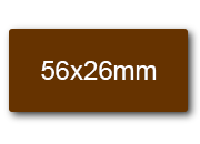 wereinaristea EtichetteAutoadesive 56x26mm(26x56) Carta MARRONE adesivo permanente, su foglietti da cm 15,2x12,5. 10 etichette per foglietto sog10040ma