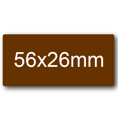 wereinaristea EtichetteAutoadesive 56x26mm(26x56) Carta MARRONE adesivo permanente, su foglietti da cm 15,2x12,5. 10 etichette per foglietto.