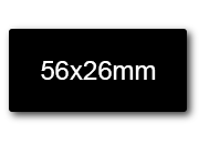 wereinaristea EtichetteAutoadesive 56x26mm(26x56) Carta NERO, adesivo permanente, su foglietti da cm 15,2x12,5. 10 etichette per foglietto sog10040ne