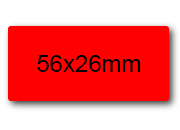 wereinaristea EtichetteAutoadesive 56x26mm(26x56) Carta ROSSO, adesivo permanente, su foglietti da cm 15,2x12,5. 10 etichette per foglietto.