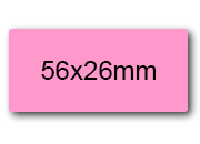 wereinaristea EtichetteAutoadesive 56x26mm(26x56) Carta ROSA, adesivo permanente, su foglietti da cm 15,2x12,5. 10 etichette per foglietto sog10040rs