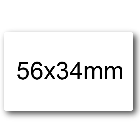 wereinaristea EtichetteAutoadesive 56x34mm(34x56) Carta BIANCO, adesivo permanente, su foglietti da cm 15,2x12,5. 8 etichette per foglietto.
