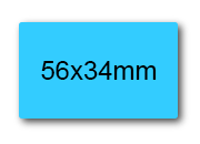 wereinaristea EtichetteAutoadesive 56x34mm(34x56) Carta AZZURRO, adesivo permanente, su foglietti da cm 15,2x12,5. 8 etichette per foglietto SOG10041BL