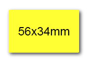 wereinaristea EtichetteAutoadesive 56x34mm(34x56) Carta GIALLO, adesivo permanente, su foglietti da cm 15,2x12,5. 8 etichette per foglietto.