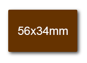 wereinaristea EtichetteAutoadesive 56x34mm(34x56) Carta MARRONE, adesivo permanente, su foglietti da cm 15,2x12,5. 8 etichette per foglietto.