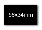 wereinaristea EtichetteAutoadesive 56x34mm(34x56) Carta NERO, adesivo permanente, su foglietti da cm 15,2x12,5. 8 etichette per foglietto sog10041ne