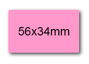 wereinaristea EtichetteAutoadesive 56x34mm(34x56) Carta ROSA, adesivo permanente, su foglietti da cm 15,2x12,5. 8 etichette per foglietto sog10041rs