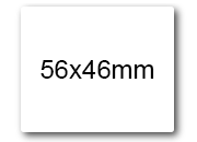 wereinaristea EtichetteAutoadesive 56x46mm(46x56) Carta BIANCO, adesivo permanente, su foglietti da cm 15,2x12,5. 6 etichette per foglietto.