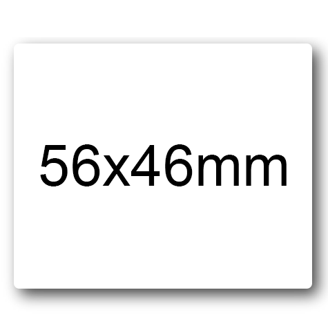 wereinaristea EtichetteAutoadesive 56x46mm(46x56) Carta BIANCO, adesivo RIMOVIBILE, su foglietti da cm 15,2x12,5. 6 etichette per foglietto.