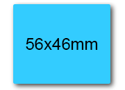 wereinaristea EtichetteAutoadesive 56x46mm(46x56) Carta AZZURRO adesivo permanente, su foglietti da cm 15,2x12,5. 6 etichette per foglietto sog10042az