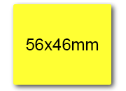 wereinaristea EtichetteAutoadesive 56x46mm(46x56) Carta GIALLO adesivo permanente, su foglietti da cm 15,2x12,5. 6 etichette per foglietto sog10042gi
