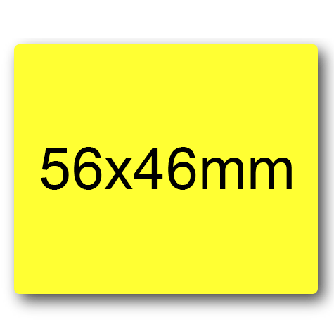 wereinaristea EtichetteAutoadesive 56x46mm(46x56) Carta GIALLO adesivo permanente, su foglietti da cm 15,2x12,5. 6 etichette per foglietto.