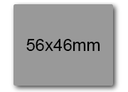 wereinaristea EtichetteAutoadesive 56x46mm(46x56) Carta GRIGIO, adesivo permanente, su foglietti da cm 15,2x12,5. 6 etichette per foglietto.