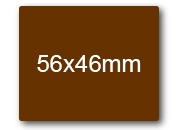 wereinaristea EtichetteAutoadesive 56x46mm(46x56) Carta MARRONE, adesivo permanente, su foglietti da cm 15,2x12,5. 6 etichette per foglietto sog10042ma