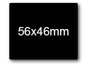 wereinaristea EtichetteAutoadesive 56x46mm(46x56) Carta NERO, adesivo permanente, su foglietti da cm 15,2x12,5. 6 etichette per foglietto.