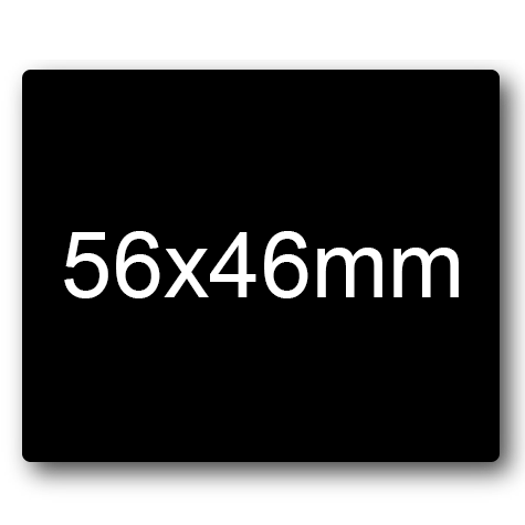 wereinaristea EtichetteAutoadesive 56x46mm(46x56) Carta NERO, adesivo permanente, su foglietti da cm 15,2x12,5. 6 etichette per foglietto.