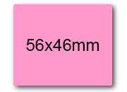 wereinaristea EtichetteAutoadesive 56x46mm(46x56) Carta ROSA, adesivo permanente, su foglietti da cm 15,2x12,5. 6 etichette per foglietto sog10042rs
