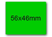 wereinaristea EtichetteAutoadesive 56x46mm(46x56) Carta VERDE adesivo permanente, su foglietti da cm 15,2x12,5. 6 etichette per foglietto sog10042ve