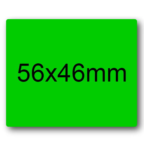 wereinaristea EtichetteAutoadesive 56x46mm(46x56) Carta VERDE adesivo permanente, su foglietti da cm 15,2x12,5. 6 etichette per foglietto.