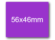wereinaristea EtichetteAutoadesive 56x46mm(46x56) Carta VIOLA, adesivo permanente, su foglietti da cm 15,2x12,5. 6 etichette per foglietto.