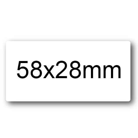 wereinaristea EtichetteAutoadesive 58x27mm(27x58) Carta BIANCO, adesivo permanente, su foglietti da cm 15,2x12,5. 10 etichette per foglietto.