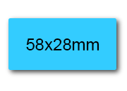 wereinaristea EtichetteAutoadesive 58x27mm(27x58) Carta AZZURRO, adesivo permanente, su foglietti da cm 15,2x12,5. 10 etichette per foglietto SOG10043BL