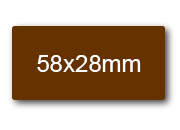 wereinaristea EtichetteAutoadesive 58x27mm(27x58) Carta MARRONE adesivo permanente, su foglietti da cm 15,2x12,5. 10 etichette per foglietto.