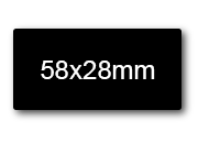 wereinaristea EtichetteAutoadesive 58x27mm(27x58) Carta NERO adesivo permanente, su foglietti da cm 15,2x12,5. 10 etichette per foglietto.