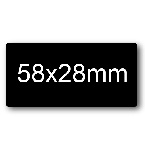 wereinaristea EtichetteAutoadesive 58x27mm(27x58) Carta NERO adesivo permanente, su foglietti da cm 15,2x12,5. 10 etichette per foglietto.