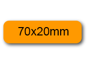 wereinaristea EtichetteAutoadesive 70x20mm(20x70) Carta ARANCIONE, adesivo permanente, su foglietti da cm 15,2x12,5. 10 etichette per foglietto sog10044ar