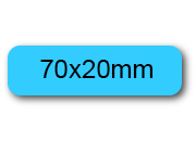 wereinaristea EtichetteAutoadesive 70x20mm(20x70) Carta AZZURRO, adesivo permanente, su foglietti da cm 15,2x12,5. 10 etichette per foglietto.