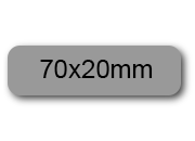wereinaristea EtichetteAutoadesive 70x20mm(20x70) Carta GRIGIO, adesivo permanente, su foglietti da cm 15,2x12,5. 10 etichette per foglietto sog10044gr