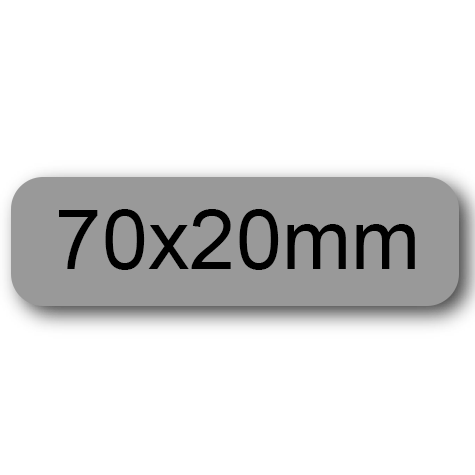 wereinaristea EtichetteAutoadesive 70x20mm(20x70) Carta GRIGIO, adesivo permanente, su foglietti da cm 15,2x12,5. 10 etichette per foglietto.